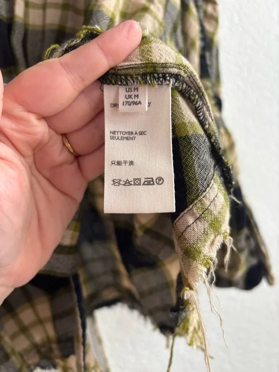 We The Free Yellow and Black Plaid Pacific Drawn Top Medium - Picture 8 of 9